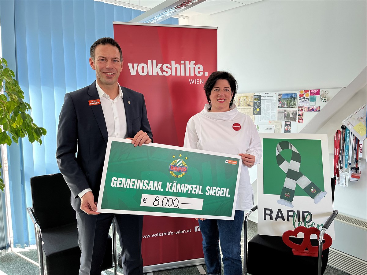 Spendenübergabe an die Volkshilfe Wien 