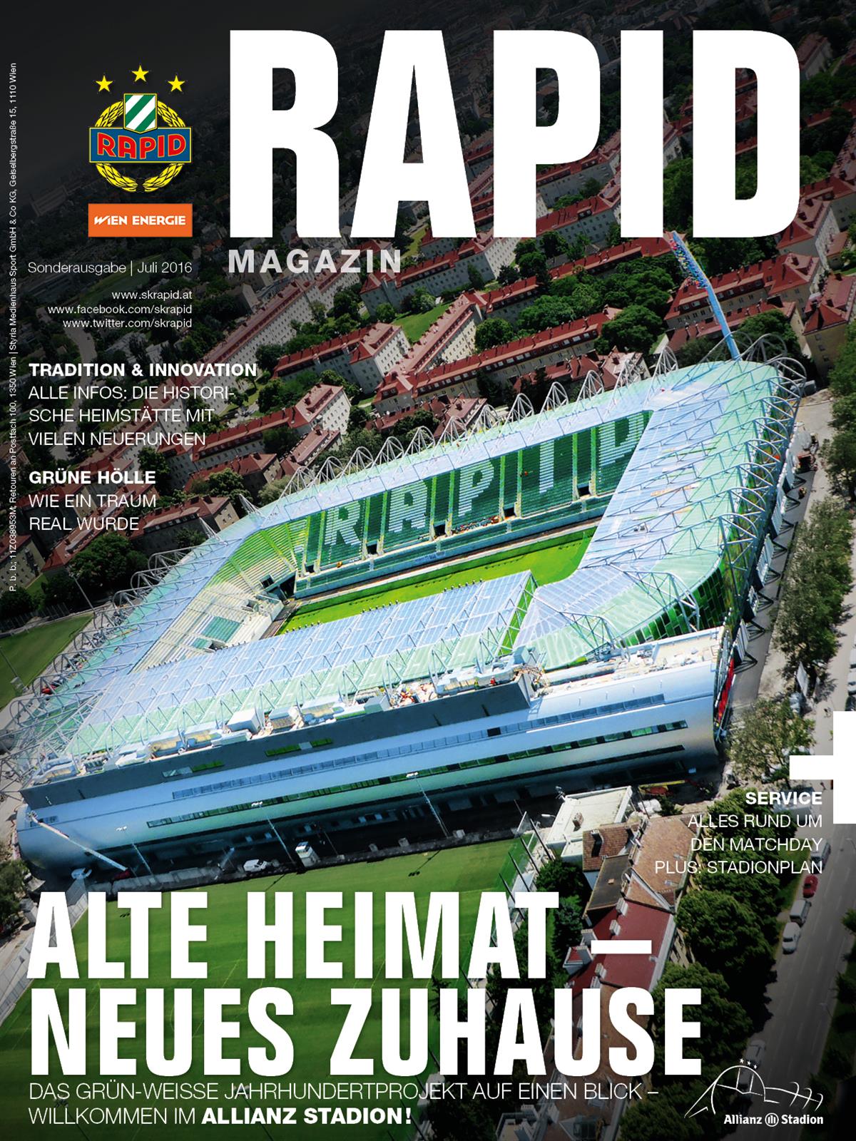 Cover Rapid Magazin Sonderausgabe Juli 2016