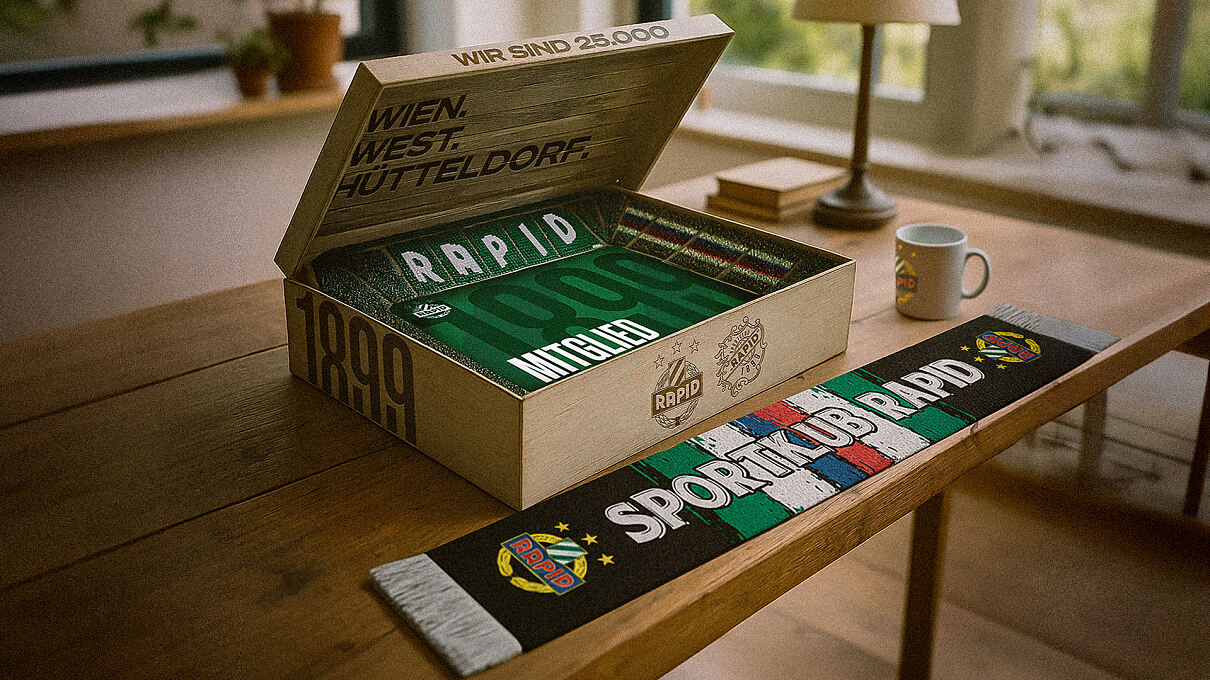 Der SK Rapid freut sich über einen neuen Rekordstand - 25.000 Mitglieder 